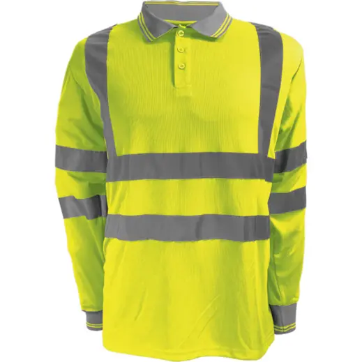 Barron Long Sleeve Reflective Golfer With Tape Safety Yellow