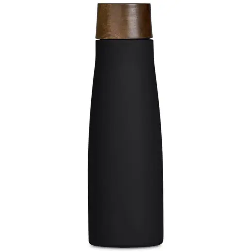 Serendipio Snowdonia Stainless Steel Vacuum Water Bottle Black Front
