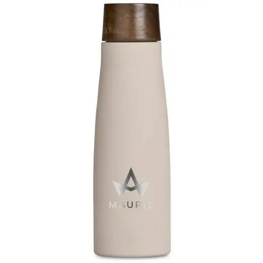 Serendipio Snowdonia Stainless Steel Vacuum Water Bottle Cream Branded