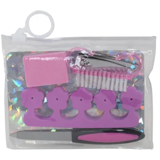 6-Piece Manicure Set Pink Clear