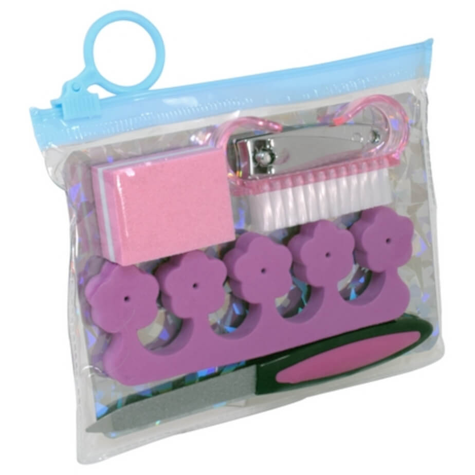 6-Piece Manicure Set Pink-Light Blue