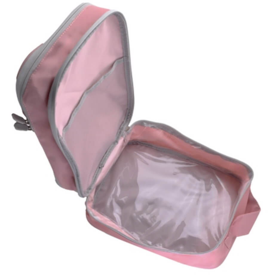 Travel Footwear Organiser Bag Pink Open Bottom