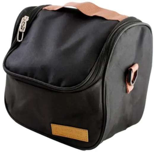 Snackpack Lunch Cooler Bag Black Angle