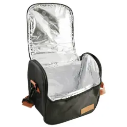 Snackpack Lunch Cooler Bag Black Open