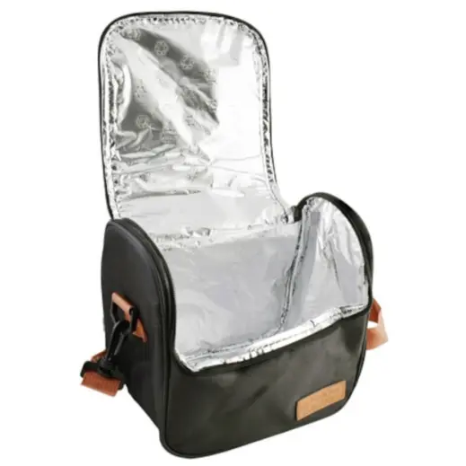 Snackpack Lunch Cooler Bag Black Open