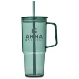 Serendipio Mandalay Plastic Mug Dusty Teal Branded Image