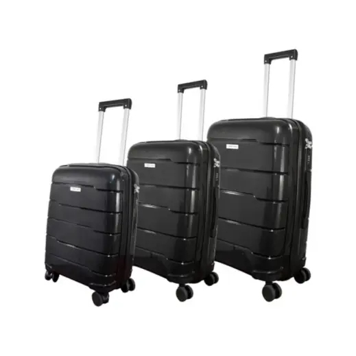 Black ExpandPro Double-Zipper Luggage Bag Set