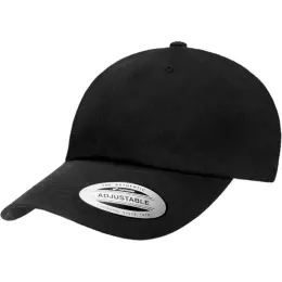 Retro Unstructured Adjustable Fit Cap Black Angle