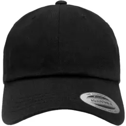 Retro Unstructured Adjustable Fit Cap Black Front