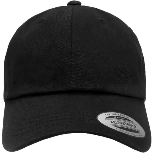 Retro Unstructured Adjustable Fit Cap Black Front