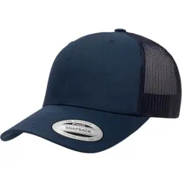 Retro Trucker Cap Adjustable Fit Navy Angle