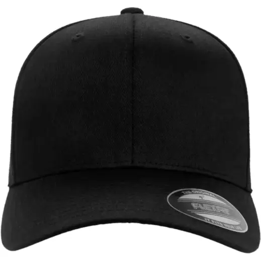 Baseball Fitted Cap Black Front