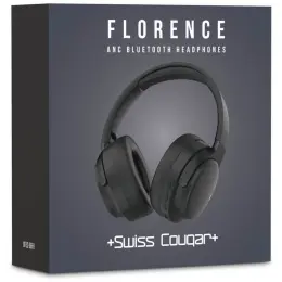 Swiss Cougar Florence Active Noise Cancelling Bluetooth Headphones Black Gift Box