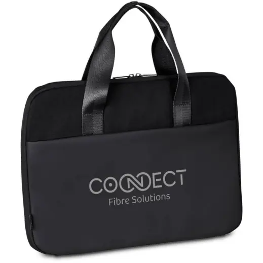 Serendipio Commute Cotton Canvas Laptop Bag Branded Angle