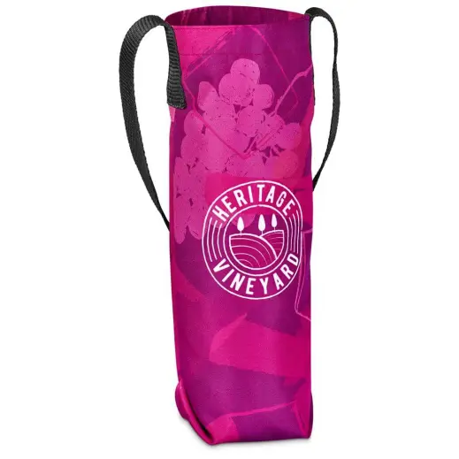 Hoppla Cellaro Polyester Wine Bottle Gift Bag Branded Close Up