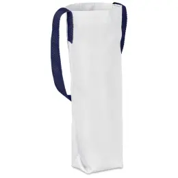 Hoppla Cellaro Polyester Wine Bottle Gift Bag Navy Close Up