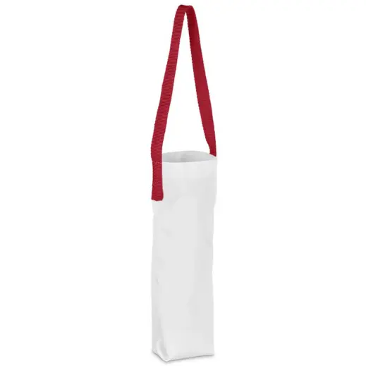 Hoppla Cellaro Polyester Wine Bottle Gift Bag Red Angle
