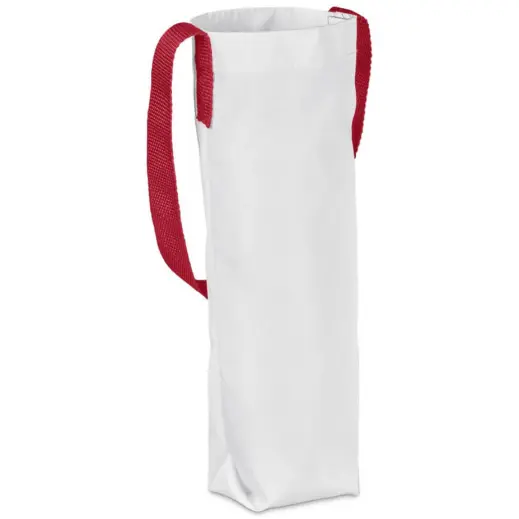 Hoppla Cellaro Polyester Wine Bottle Gift Bag Red Close Up
