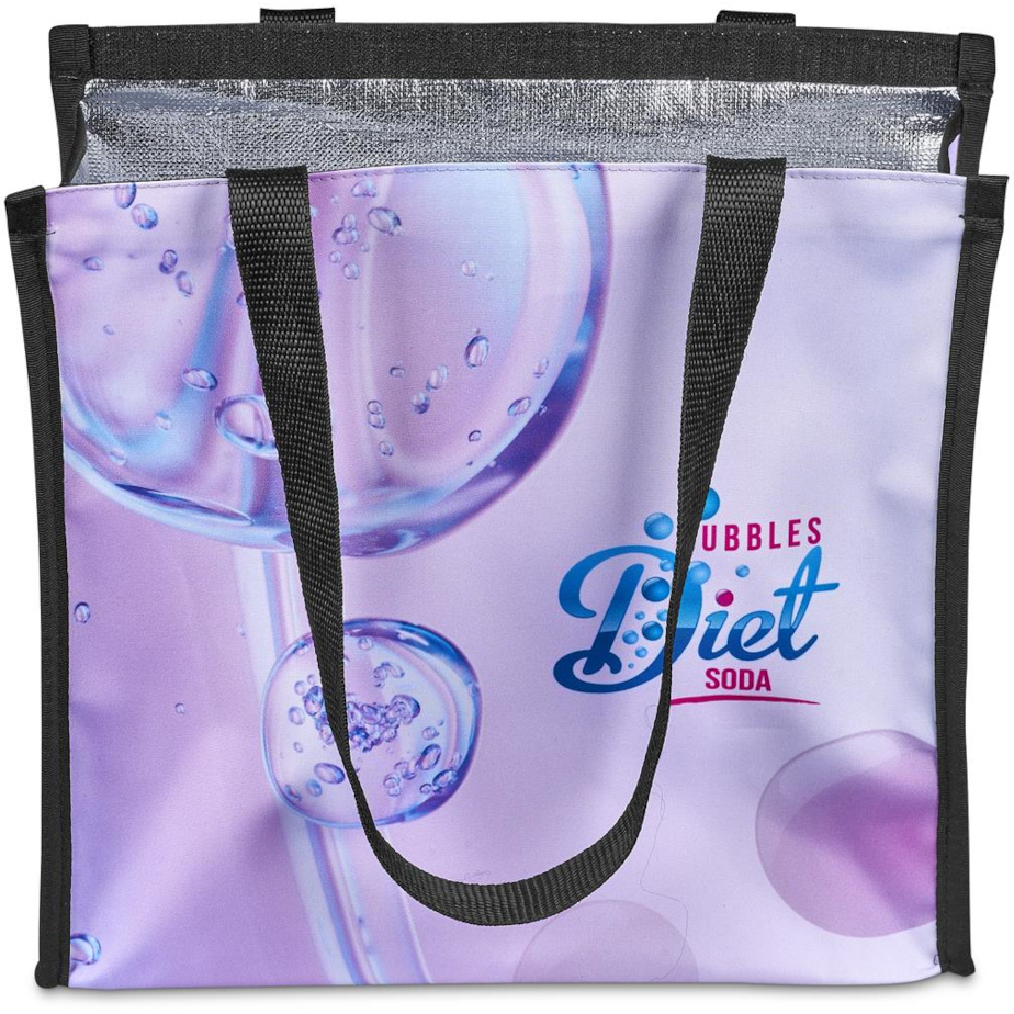 Hoppla Novaya Small Polyester Tote Cooler Bag Branded Front Open