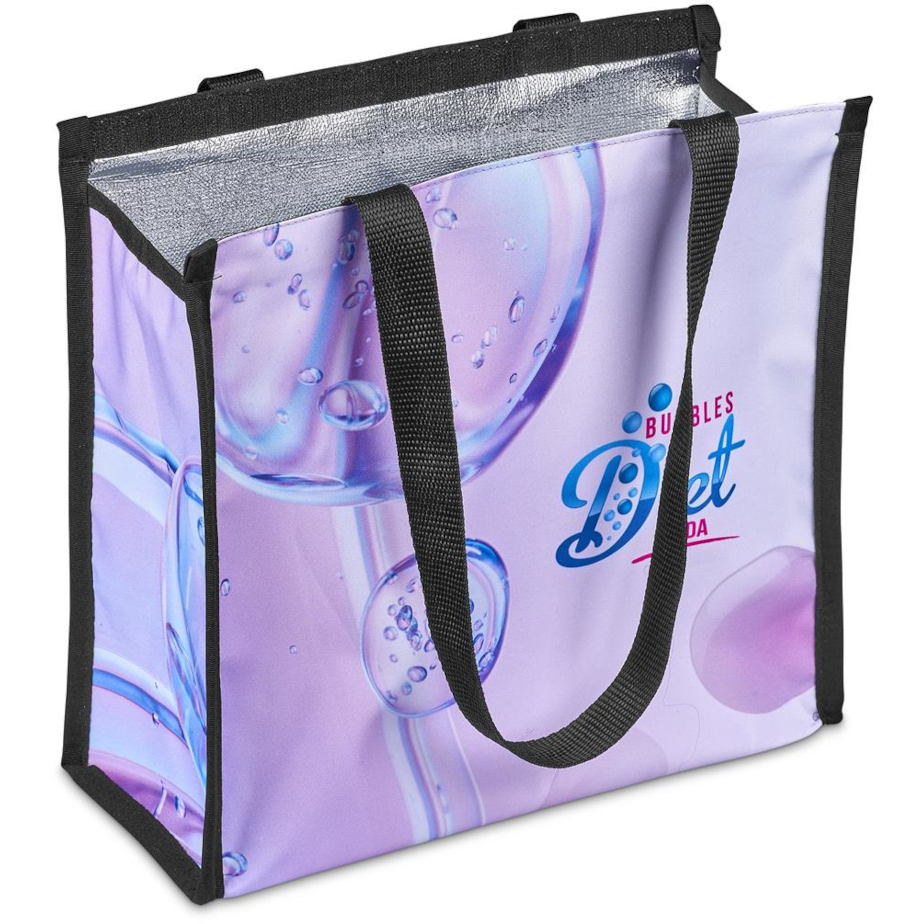 Hoppla Novaya Small Polyester Tote Cooler Bag Branded Open Angle