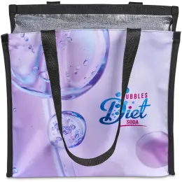 Hoppla Novaya Small Polyester Tote Cooler Bag Branded Front Open