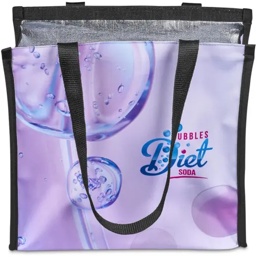 Hoppla Novaya Small Polyester Tote Cooler Bag Branded Front Open