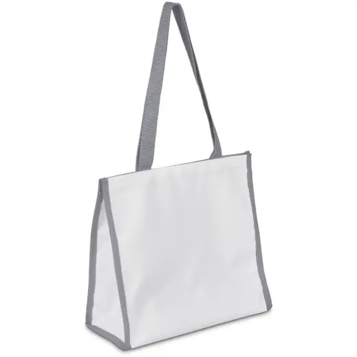 Hoppla Novaya Small Polyester Tote Cooler Bag Grey Angle