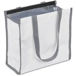 Hoppla Novaya Small Polyester Tote Cooler Bag Grey Open
