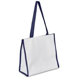 Hoppla Novaya Small Polyester Tote Cooler Bag Navy Angle