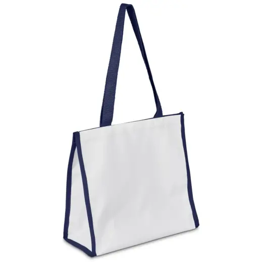 Hoppla Novaya Small Polyester Tote Cooler Bag Navy Angle