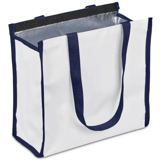 Hoppla Novaya Small Polyester Tote Cooler Bag Navy Open