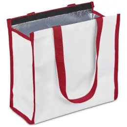 Hoppla Novaya Small Polyester Tote Cooler Bag Red Open