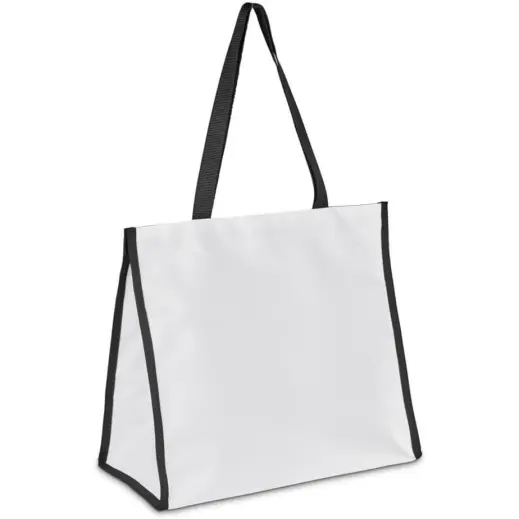 Hoppla Iceland Large Polyester Tote Cooler Bag Black Angle