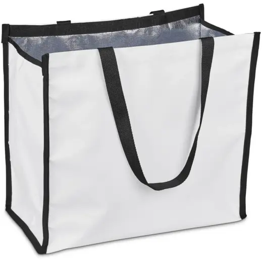 Hoppla Iceland Large Polyester Tote Cooler Bag Black Open