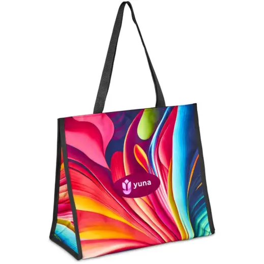 Hoppla Iceland Large Polyester Tote Cooler Bag Branded Angle