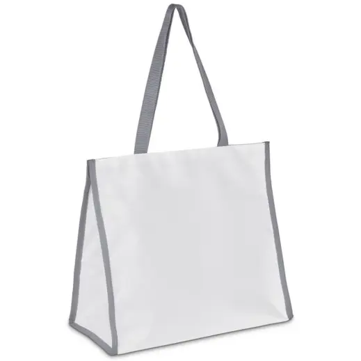 Hoppla Iceland Large Polyester Tote Cooler Bag Grey Angle
