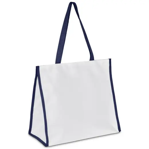 Hoppla Iceland Large Polyester Tote Cooler Bag Navy Angle