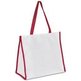 Hoppla Iceland Large Polyester Tote Cooler Bag Red Angle