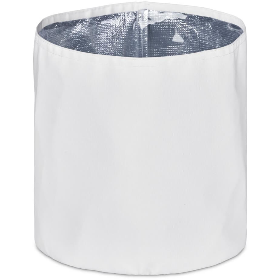Hoppla Coldford Polyester Collapsible Ice Bucket Solid White Front