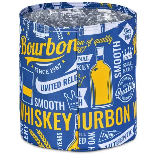 Hoppla Coldford Polyester Collapsible Ice Bucket Branded Back