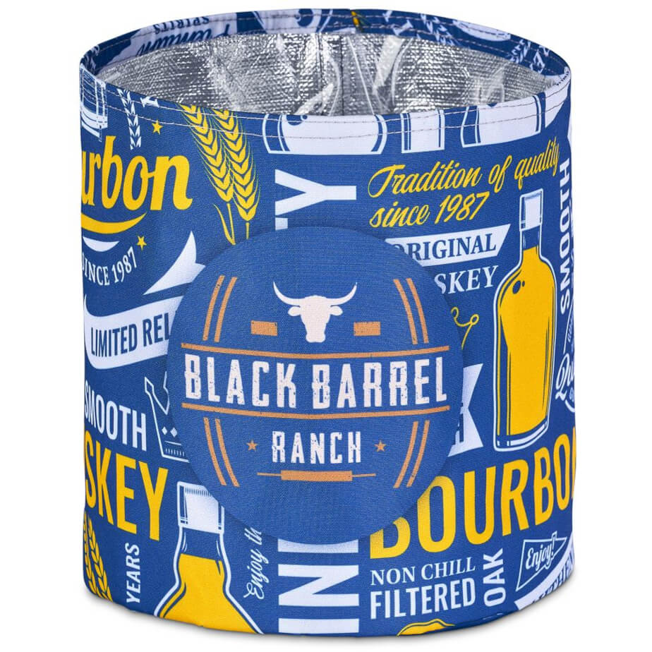 Hoppla Coldford Polyester Collapsible Ice Bucket Branded Front