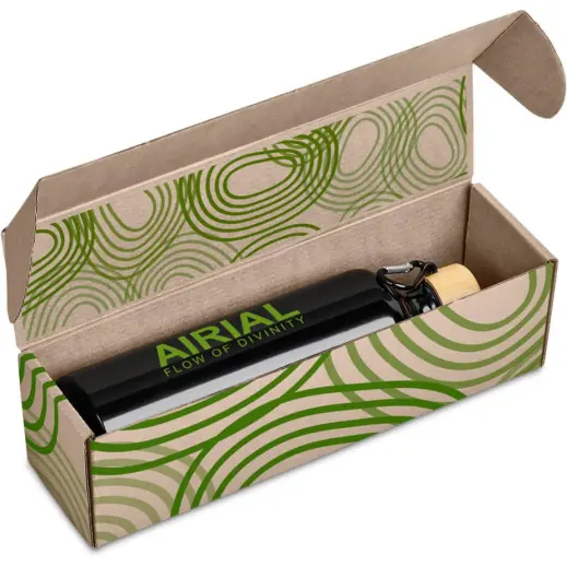 Serendipio Origen Bottle in Bianca Custom Gift Box Branded Open