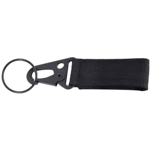 Carabiner Velcro Keychain Black Display