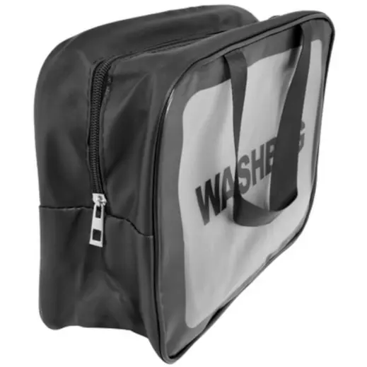 Clearview 3-Piece Wash Bag Set Black Side