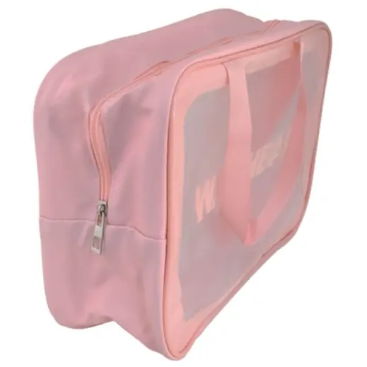 Clearview 3-Piece Wash Bag Set Pink Side