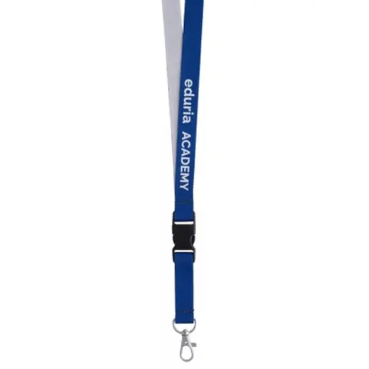 Petersham Lanyard With Buckle & Ring - Single Side Print Branded