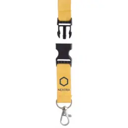 Petersham Lanyard With Buckle & Ring - Double Sided Print Display
