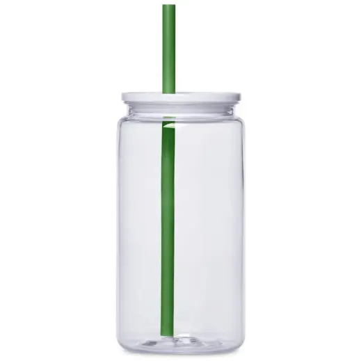 Altitude Mina Plastic Tumbler and Straw Green