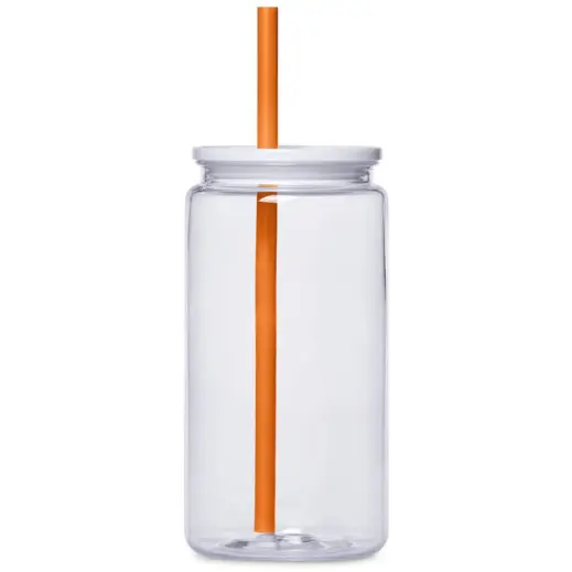 Altitude Mina Plastic Tumbler and Straw Orange