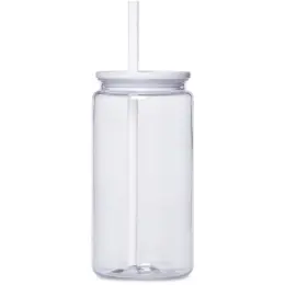 Altitude Mina Plastic Tumbler and Straw Solid White